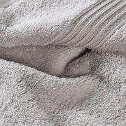 Home City Inc. Superior Egyptian Cotton 4-Piece Bath Towel Set, Silver, Midweight, Quick-Dry, Absorbent, Hanging Loop