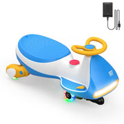 FanttikRide N7 Pro 12V N7 Pro Electric Wiggle Car with Pedal, 2-Speed, Anti-Rollover, Flashing Light-Up PU Wheels, Bluetooth Music, Sailor Blue