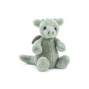 Jellycat Bashful Dragon Stuffed Animal, Small 7 in, Green Plush BASS6DGN
