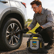 Stanley FatMax 2000 Peak Amp Car Jump Starter with 120 PSI Air Compressor, USB Power Bank, Metal Clamps, Yellow