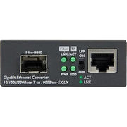 StarTech.com MCM1110SFP Gigabit Ethernet Fiber Media Converter with Open SFP Slot, Supports 10/100/1000 Networks