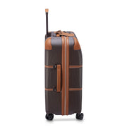 Delsey Paris Chatelet Air 2.0 24 Inch Checked Suitcase, Chocolate Brown, Hardside Polycarbonate, Dual-Density Spinner Wheels, TSA Combination Lock, 9.1 lb
