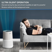 Rowenta Pure Air City Air Purifier, Portable, 360 HEPA Filtration, Smart Technology, White, 876 Sq Ft Coverage, PU2840U1