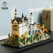LEGO Architecture Neuschwanstein Castle Building Set, 3,455 Pieces, Customizable Seasonal Display, Collectible Bavarian Castle Kit for Adults, 21063