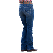 Wrangler Women's Ultimate Riding Willow Bootcut Jeans, Mid-Rise Performance Waist, Blue Medium, WRW60DS