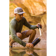 LifeStraw LGV42SBKWW 24 oz. Stainless Steel Water Bottle with Filter, Nordic Noir