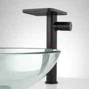 Signature Hardware SH449703MB Knox Waterfall Vessel Faucet with Drain, Black