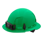 Milwaukee 48-73-1207 BOLT Green Full Brim Vented Hard Hat w/4pt Ratcheting Suspension (USA) - Type 1, Class C