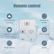 HUMSURE 10,000 BTU Portable Air Conditioner with Remote Control, 5-in-1 Modes, Washable Filter, Wheels, 24-Hour Timer, YD-10000BTU