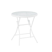 Mainstays Albany Lane 3-Piece Bistro Set, Blue, Tempered Glass Tabletop, Rust-Resistant Steel Frame