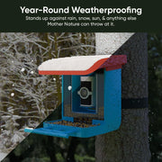 WYZE WYZEBF Bird Feeder Camera Case Compatible with Wyze Battery Camera Pro, Blue and Orange