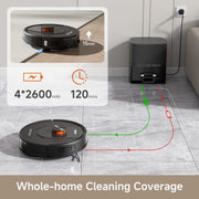 PrettyCare L1 pro Robot Vacuum and Mop Combo, 9000Pa Suction, Laser 3D Scanning Navigation, Self-Emptying Station