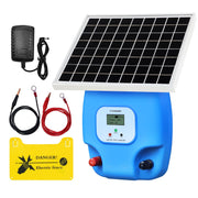 Fasttobuy SG-TT-P9Pro ATMOREA P9 Pro Solar Electric Fence Charger, 1.5J Output, 5 Miles Range, Blue