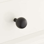 Signature Hardware 1 Osian 7/8 Inch Long Round Cabinet Knob Black Powder Coat