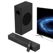 Jierben 120W 2.1 Channel Sound Bar with Wireless Subwoofer, Bluetooth 5.4, Multiple Inputs, Black, SP05