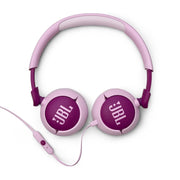JBL Junior 320 Wired Kids On-Ear Headphones with Built-In Microphone, Safe Sound Under 85dB, Foldable Design, Purple