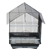 YML House Top Style Small Parakeet Bird Cage, Black, 11 in L x 9 in W x 16 in H, A1114MBLK