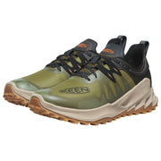 KEEN 1028183 Zionic Speed Hiking Shoes for Men - Dark Olive/Scarlet Ibis - 8.5M