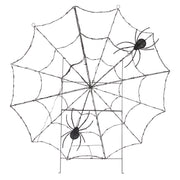 Gemmy Giant LED Spider Web with Green Lit Spider, 69 in Tall, Indoor/Outdoor Halloween Decoration, UV-Resistant