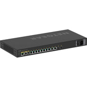 Netgear AV Line M4250 GSM4212PX Managed Ethernet Switch, 8-Port Gigabit PoE+ 240W, 2x1G and 2xSFP+ 10G Fiber Uplinks, Rackmount Ready, Black