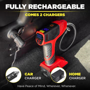 As Seen on TV 9475 Bullseye Tire Inflator Car Auto Tire Pump Portable, Red