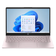 HP 14 Inch HD Laptop, Intel N150 Processor, 4GB DDR5 RAM, 128GB UFS Storage, Tranquil Pink, 14-ep2111wm