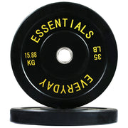 Balance From EEBP-BLK35P Olympic Bumper Plate Weight Plate with Steel Hub, Black, 35 lbs Pair