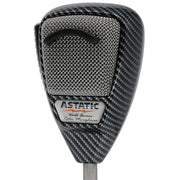 Astatic 636L Noise-Canceling 4-Pin CB Microphone, Carbon Fiber Finish, Heavy-Duty 7.5 ft Coil Cord, Black, 302636LCF