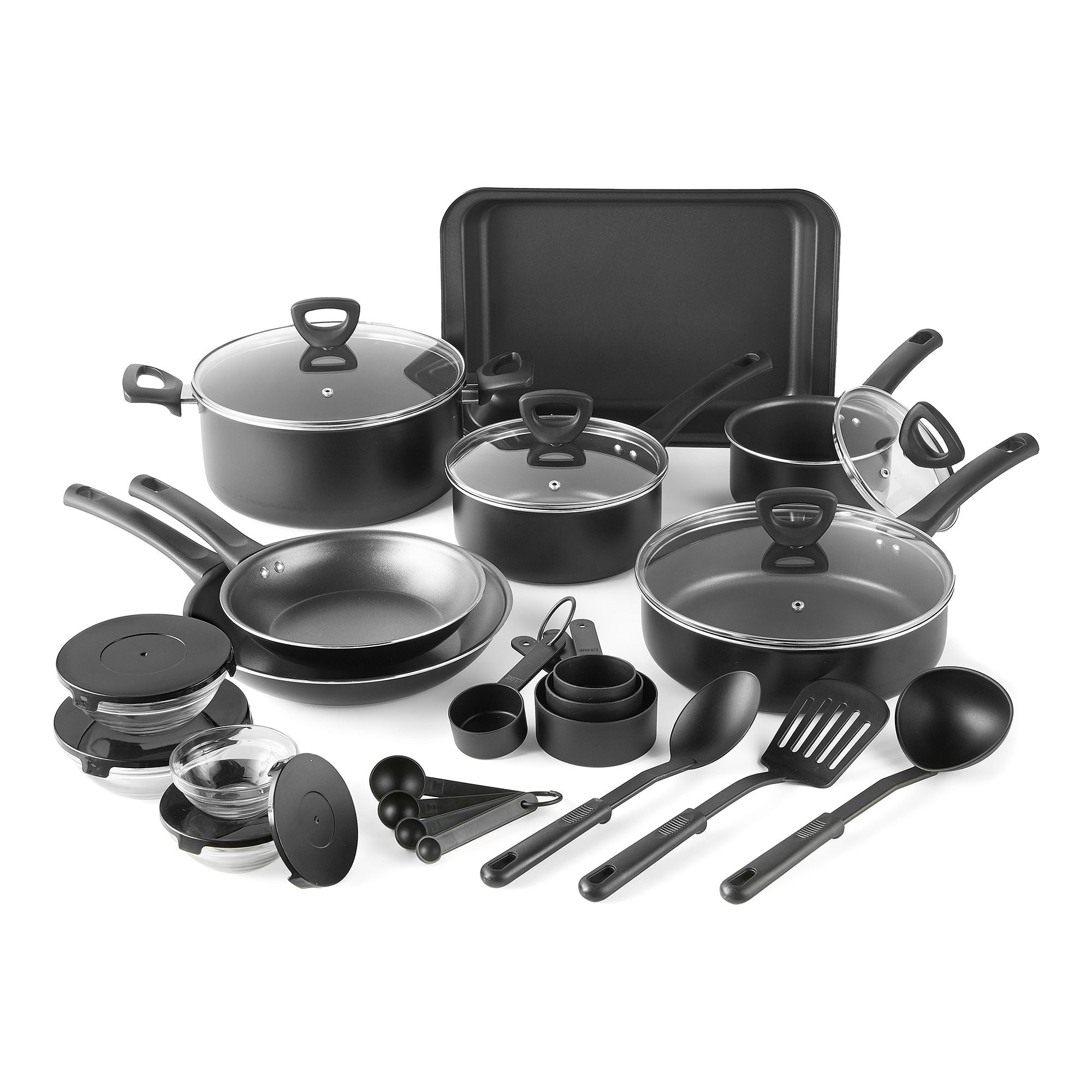 Cooks By Jcp Home Cooks 30-Pc Aluminum Non-Stick Cookware Set - BLACK ...