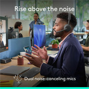 Logitech Zone Wireless 2 ES Noise-Canceling Wireless Headset with Adaptive Hybrid ANC, Bluetooth 5.3, USB-C, Microsoft Teams Certified, Graphite