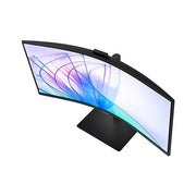 Samsung ViewFinity 34-Inch Ultrawide Curved Computer Monitor, UWQHD 3440x1440, HDR10, 100Hz, AMD FreeSync, Built-In Webcam, USB-C 90W Charging, Adjustable Stand, Black, LS34C654VANXGO