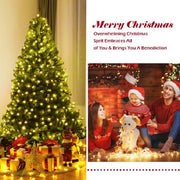 Costway CM20679 6Ft Pre-Lit Artificial Christmas Tree Premium Hinged w/ 350 LED Lights & Stand