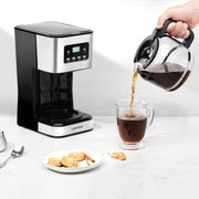 Chefman RJ14-12-SQ-V2 12-Cup Programmable Digital Coffee Maker w/ Auto Shut Off - Stainless Steel