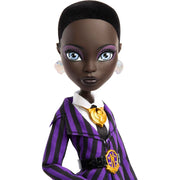 Mattel Monster High x Wednesday Bianca Barclay Collectible Doll with Nevermore Academy Uniform, Siren Amulet, Backpack, Platform Boots, and Display Stand