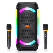 JYX S65 Bluetooth Speaker with Dual Wireless Microphones, 26W