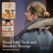 Cupilo Shiatsu Neck and Back Massager with Heat, Remote Control, 6D Cordless Electric Deep Tissue Kneading Massage Pillow for Shoulder, Leg, Body Muscle Pain Relief