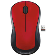 Logitech Wireless Full Size Mouse, Red