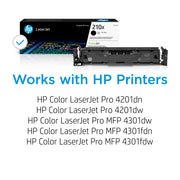 HP 210X Black High-Yield LaserJet Toner Cartridge, 7,500 Page Yield, W2100X