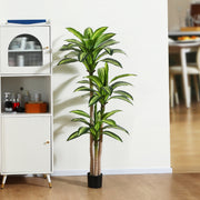 DR.Planzen 5ft Dracaena Tree Faux Plants Indoor Outdoor Decor Artificial Tree - Plastic and Silk