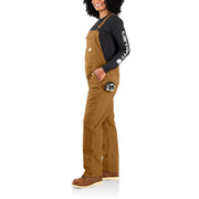 Carhartt Rugged Flex Loose-Fit Canvas Bib Overalls for Ladies - Carhartt Brown - 2X - Regular