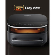 EDENPEER 11-in-1 Extra Large 6 QT Air Fryer with Dual Heat Source Technology, Smart Digital Touchscreen, Fits 12-Inch Pizza, Whisper-Quiet EA2-K
