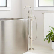 Gunther Freestanding Tub Faucet With Hand Shower - Polished Nickel