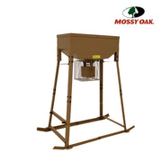 Mossy Oak 85501 Game Feeder, 150 lb Capacity, Steel Construction, Sled Base, Tan