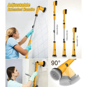 Amiluo YD-QJS21-5 Electric Spin Scrubber, Cordless, 1200 RPM Motor, Yellow