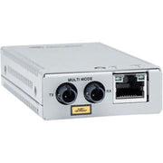 Allied Telesis MMC2000/ST Media Converter, Multi-mode 850 nm Fiber, Gigabit Ethernet, 10/100/1000Base-T to 1000Base-SX, 0.50 km Range, AC Adapter, Wall and Rack Mountable, AT-MMC2000/ST-960