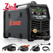 GZ GUOZHI MIG-200P 110V/220V 200A MIG Welder, 7 in 1 Multi-Process Welding Machine