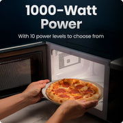 Chefman Countertop Microwave Oven, 1.1 Cu. Ft., 1000 Watts, 3 Presets, 10 Power Levels, Black, RJ55-11-WM