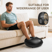 Comfier Shiatsu Foot Massager with Heat, Adjustable Intensities, Fits Foot Size 14, Black, CF-5425-N