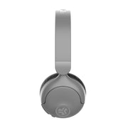 JLab JBuddies Pop Wireless Kids Headphones, Volume Limiting Safety Switch, Bluetooth 5.2 and Wired, Foldable On-Ear, Grey and Black