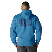 Carhartt Men's Rain Defender Midweight Loose Fit Sweatshirt with Hood, Horizon Blue Heather, X-Large, 107030